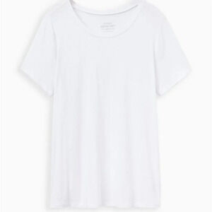 NWT TORRID Vintage Super Soft Slub Crew Neck Tee Bright White Size 5